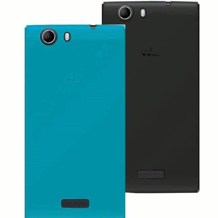 Wiko Lot de 2 Coques Noir et Bleen pour Ridge 4G