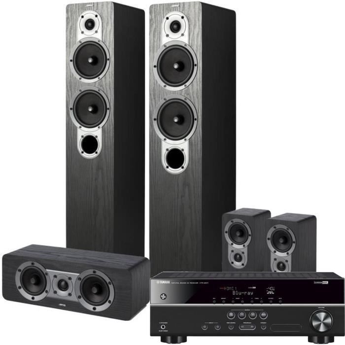 Pack YAMAHA HTR-2071 Amplificateur 5.1 4K UHD + JAMO S 426HCS3 Système d'enceintes Home Cinema 5.0