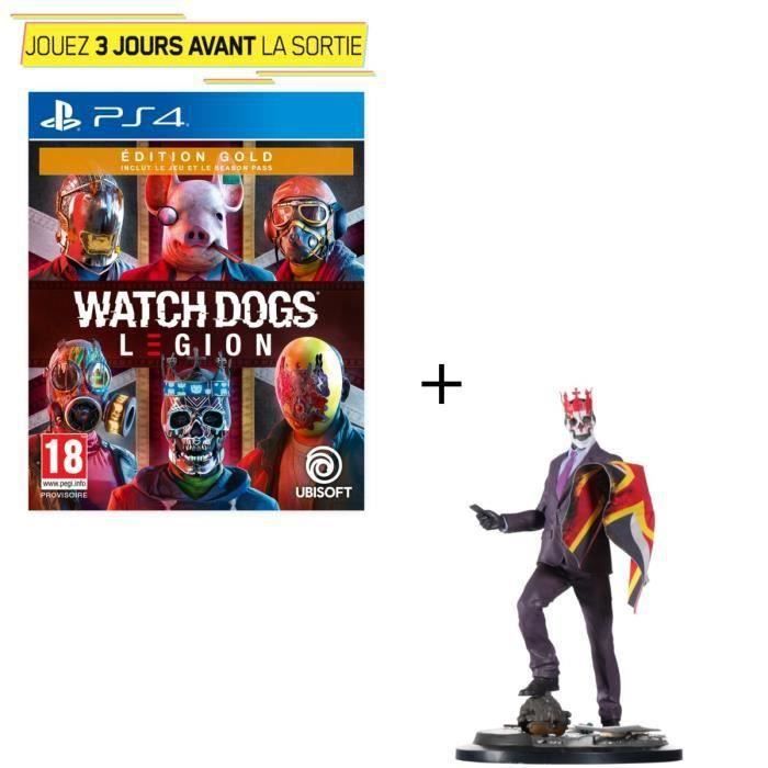 Pack PS4 : Watch Dogs Legion Édition Gold + Figurine Watch Dogs Legion : Resistant of London