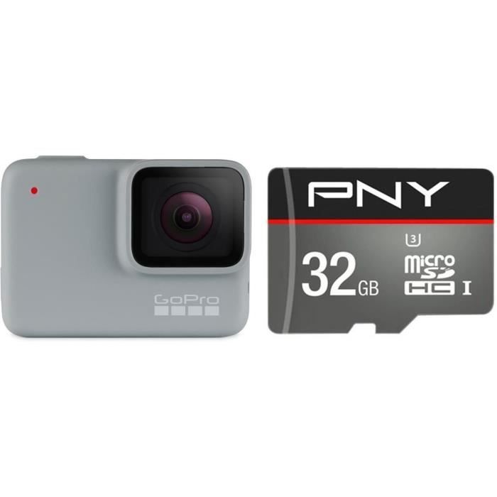 GOPRO HERO7 Blanc + Carte PNY Turbo 32 Go