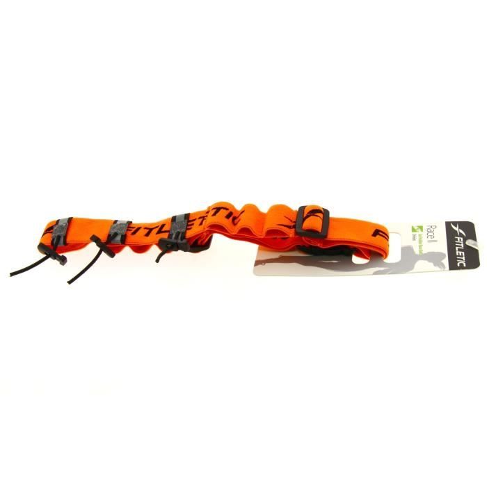 FITLETIC Ceinture porte dossard Fitletic avec 6 portes gels - orange fluo