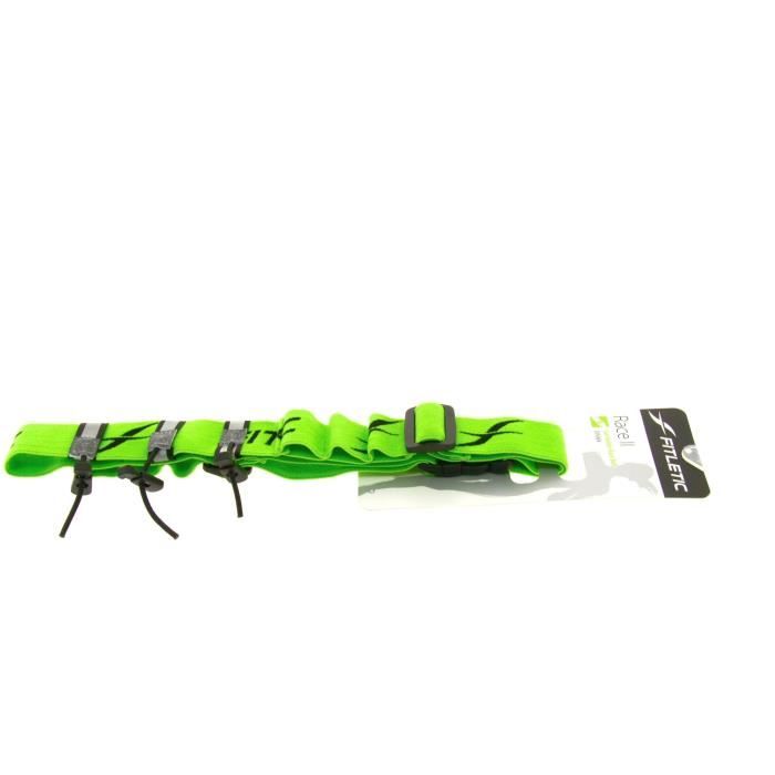 FITLETIC Ceinture porte dossard Fitletic avec 6 portes gels - vert fluo