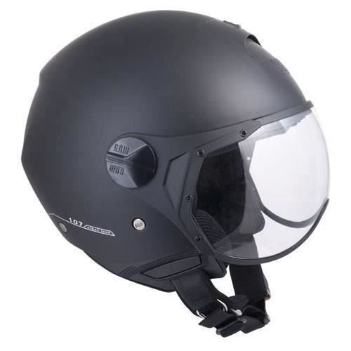 CGM Casque Jet 107A Florence Noir Mat