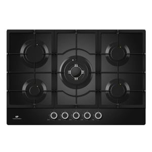 CONTINENTAL EDISON CECTG5GFVB - Table de cuisson gaz-5 foyers-L 75 cm-Noir