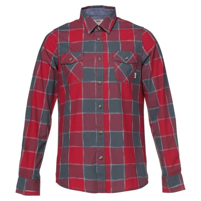 VANS Chemise à Carreaux Centra Homme - Rouge