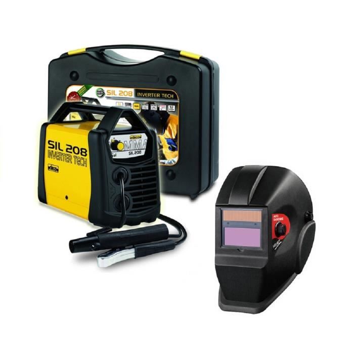 DECA Poste à souder Inverter 80 A SIL 208 avec cagoule LCD DIN11 et 20 électrodes