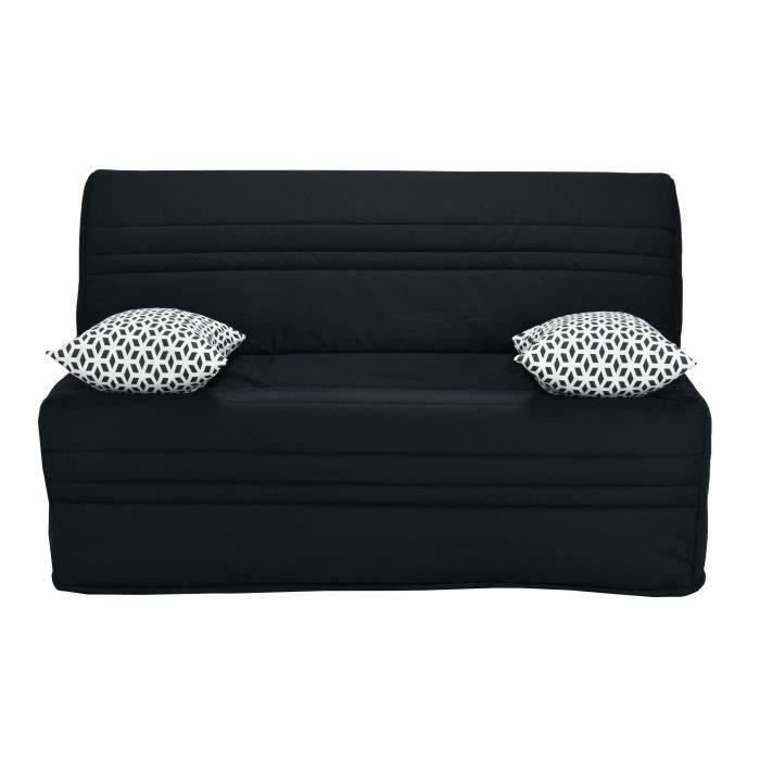 JŒ Banquette BZ GEOMETRICO - Tissu noir - L 143 x P 101 x H 95 cm
