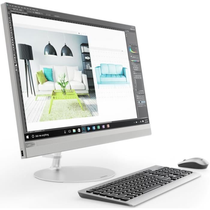LENOVO PC Tout-en-un Ideacentre AIO 520-27IKL 27'' WQHD - 8Go de RAM - Core i5-7400T - GeForce 940MX 2Go - Disque Dur 2To HDD