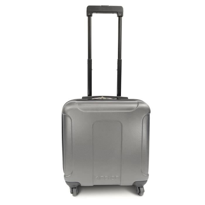 KINSTON Valise Cabine Low Cost Rigide ABS 4 Roues 46 cm Gris