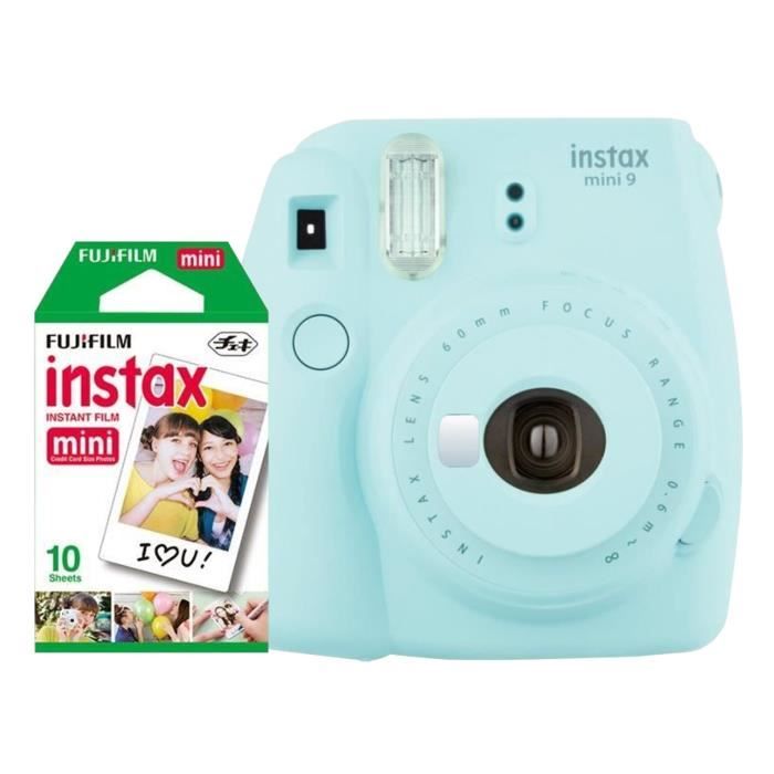 Fujifilm Instax Mini Bleu Givré + 10 Pellicules couleurs