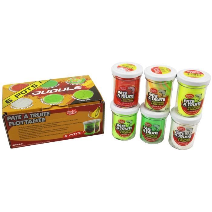 DUDULE Lot de 6 pâtes à truite pailletées