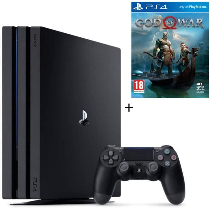 Pack PS4 Pro 1To Noire + God of War Jeu PS4