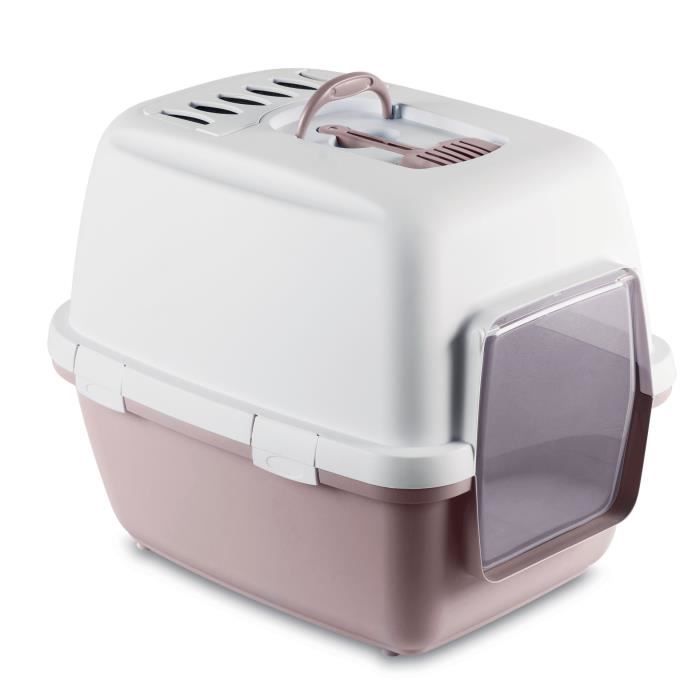 ZOLUX Maison de toilette confort 58 x 45 x 50 cm - Gris rosé - Pour chat