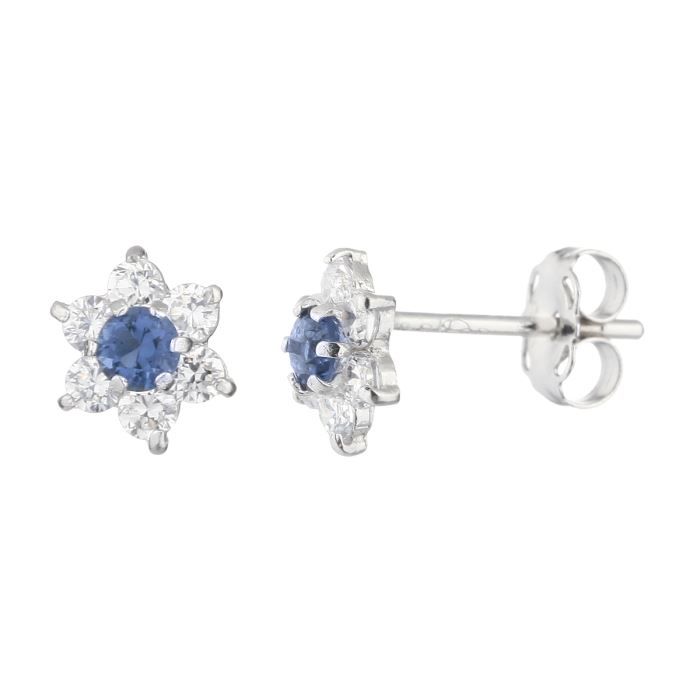 OR ECLAT Boucles d'Oreilles Or Blanc 375° Femme
