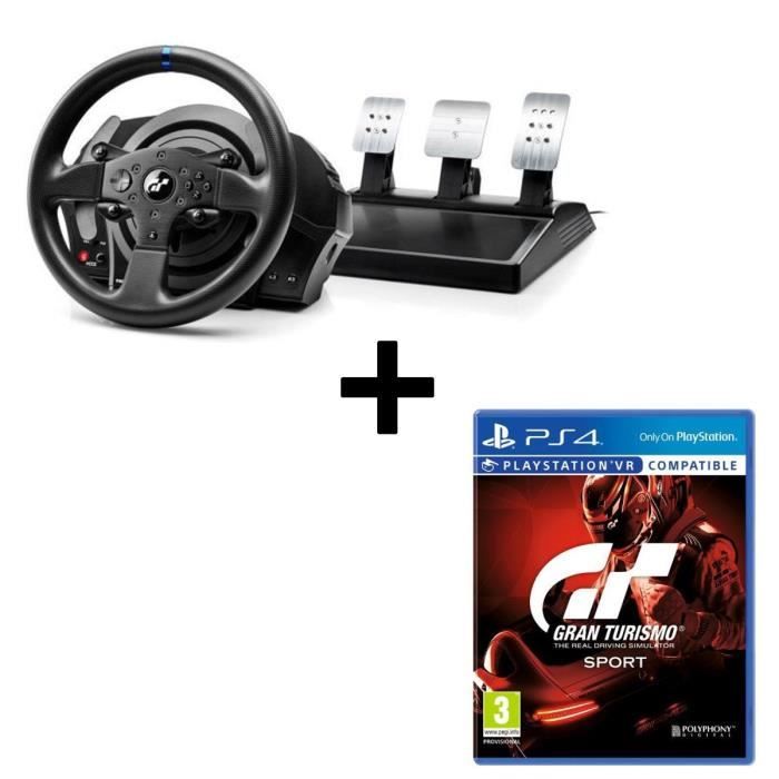 Pack THRUSTMASTER Volant T300RS Gran Turismo Edition + Jeu Gran Turismo Sport PS4/VR