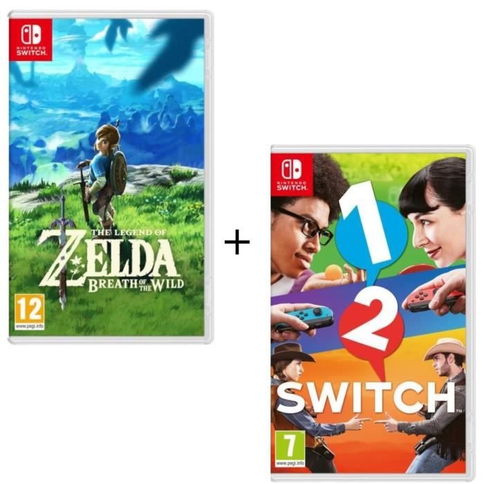 Pack 2 jeux Switch : The Legend of Zelda : Breath of the Wild + 1-2-Switch