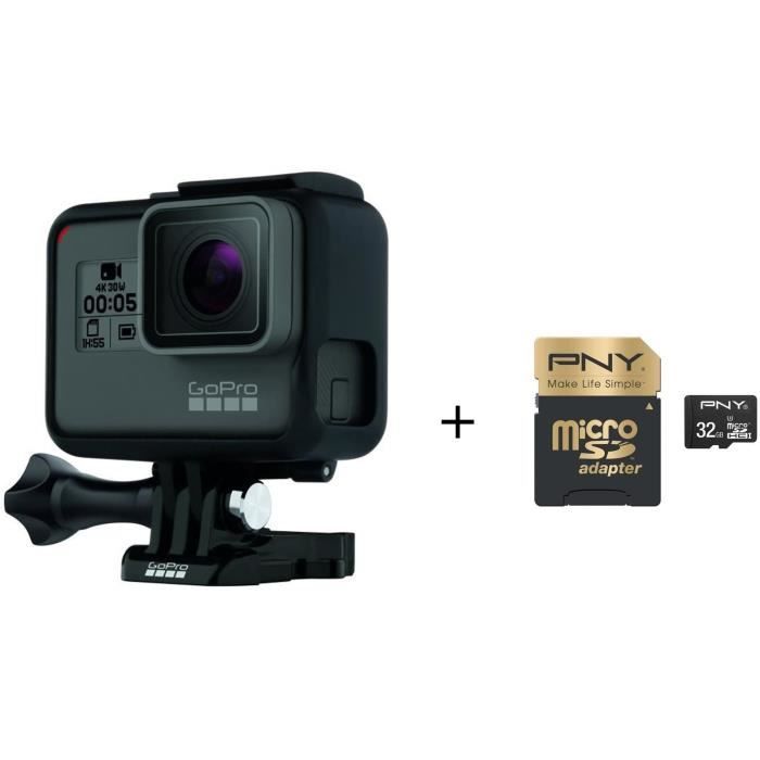 Pack GOPRO HERO 5 BLACK + Carte Mémoire PNY Elite Performance Micro SDHC 32 Go