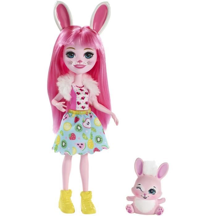 ENCHANTIMALS - Bree Lapin & Twist - Mini Poupée 15cm & sa figurine animal
