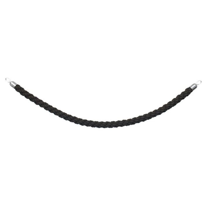 Cordon 1.5 m noir embouts chrome