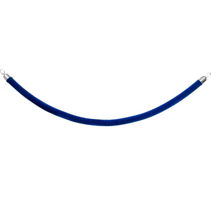 Cordon 1.5 m bleu embouts chrome
