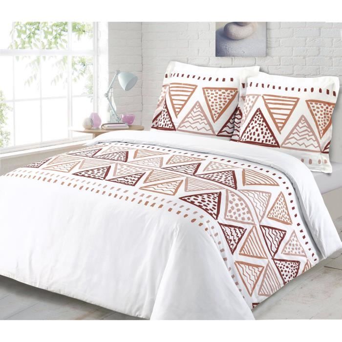 VISION Parure de couette Ruben - 100% coton - 200 x 200 cm - Blanc