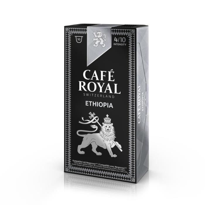 10 capsules Café Royal Single Origin Ethiopia Capsules compatibles Système Nespresso ®