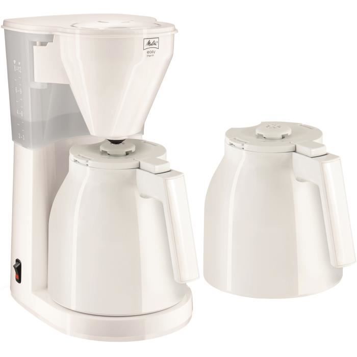 MELITTA 1010-051 Cafetière filtre avec 2 verseuses isotherme Easy Therm - Blanc