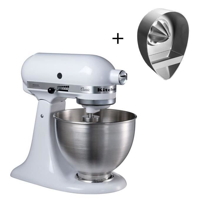 PACK : KITCHENAID BUNKITWHJE Robot pâtissier + Presse-agrumes offert