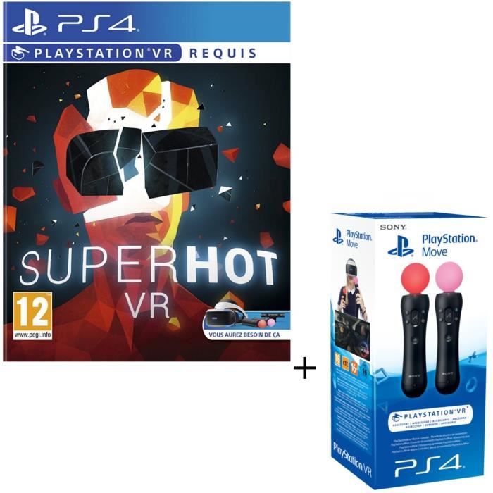 Paire Manette de détection de mouvements PlayStation Move + Superhot VR Jeu VR