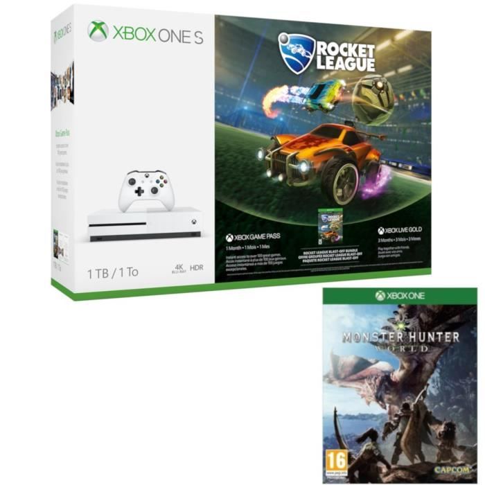 Xbox One S 1 To Rocket League + Monster Hunter World