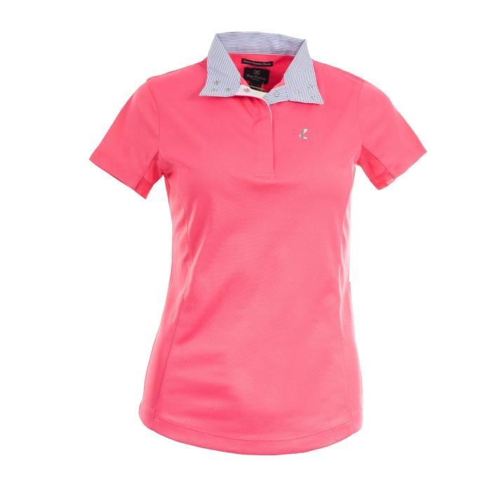 HORZE Polo fonctionnel à manches longues femme pour l'équitation Blaire - Rose