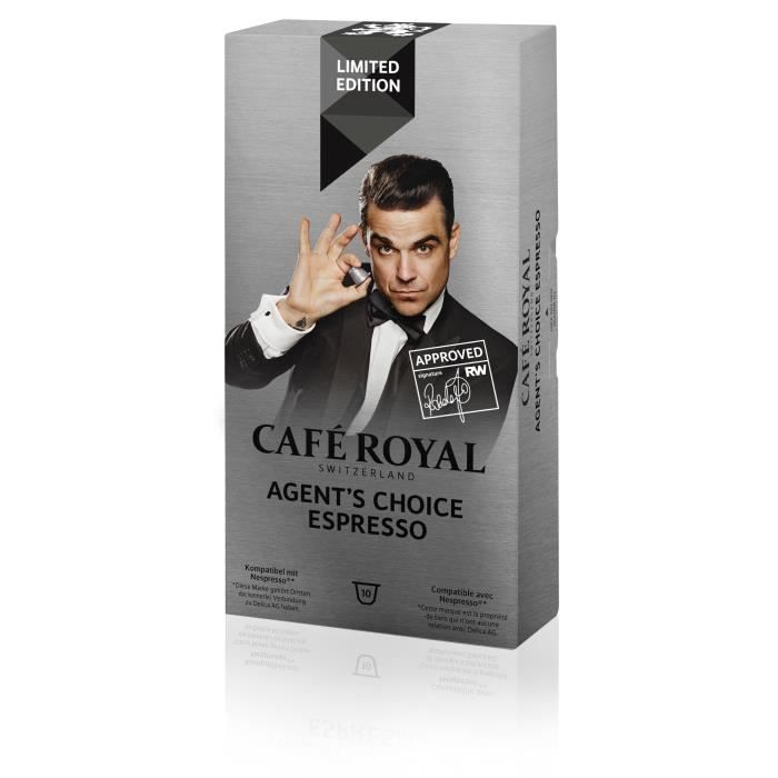 10 capsules de café Agent's Choice 100% Arabica CAFÉ ROYAL