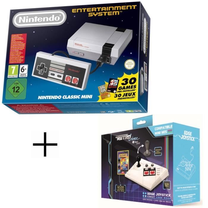 Console Nintendo Classic Mini NES + Joystick EDGE + Livre de code de triche