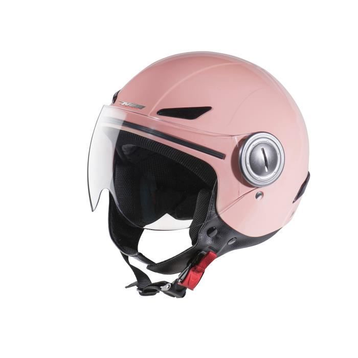 NOX N216 Casque Jet Enfant Rose + Auto-collants