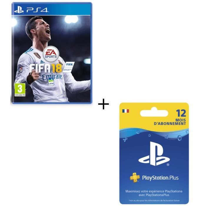 FIFA 18 + Abonnement PlayStation Plus 12 mois
