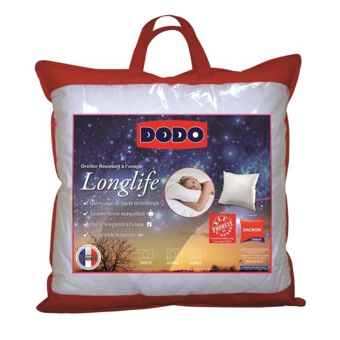 DODO Lot de 2 Oreillers LONGLIFE 60x60cm
