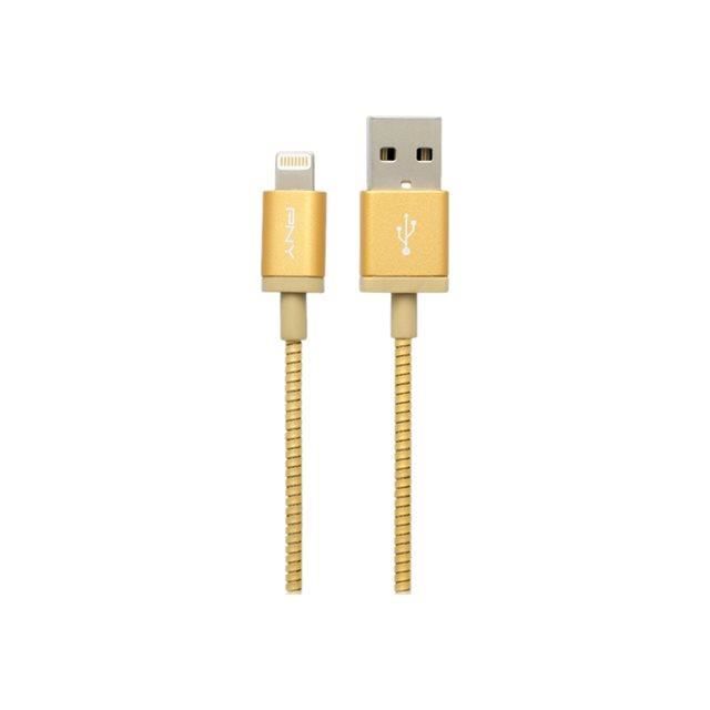 PNY Câble Chargeur et Synchronisation Lightning vers USB métallique Or