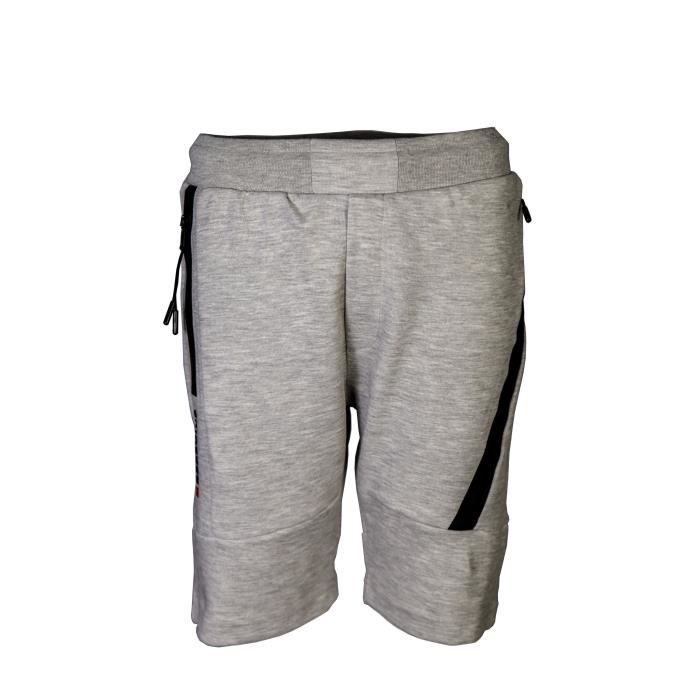 REDSKINS - Short Jogging Gris Chiné - Enfant Garçon