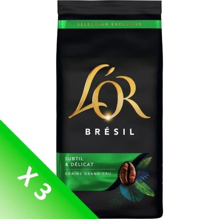 L'OR Café en grains de Brésil - 3 paquets de 500 g