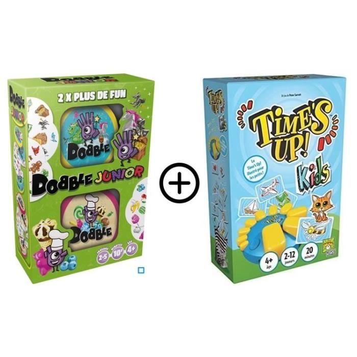 ASMODEE - Dobble Junior + Time's Up Kids - Offre - Jeu de Société - Spécial Enfant