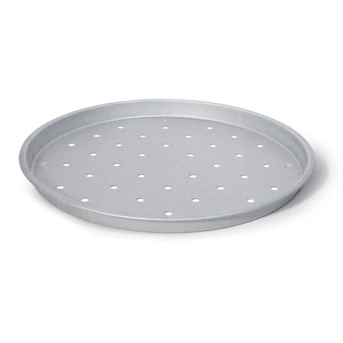 IMF Plaque à pizza perforée en acier aluminé Steel - Ø 31 cm - Gris