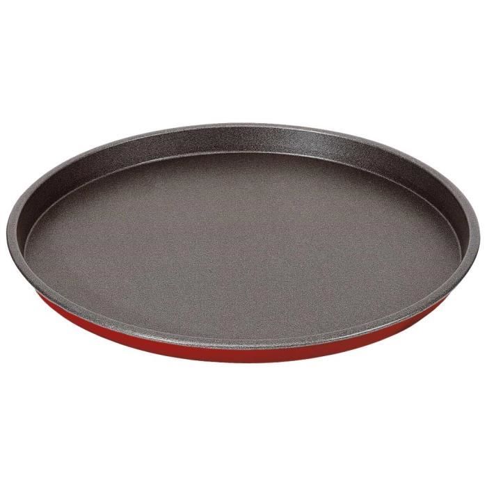 IMF Plaque à pizza en acier Rioja - Ø 29 cm - Rouge et gris