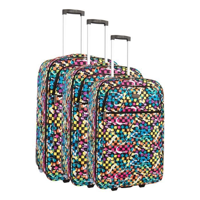 COMPAGNIE DU BAGAGE - Lot de 3 valises 49/59/69cm - Imprimé