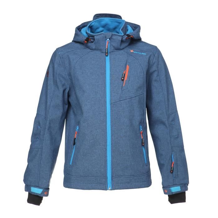 NORTHLAND Softshell chiné Homme Shaine - Contrecollé polaire - Bleu Jeans
