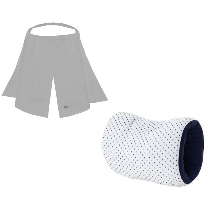 CANDIDE Brassard en jersey étoile- marine et voile d'allaitement gris