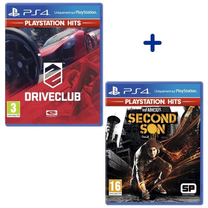 Pack 2 Jeux PS4 PlayStation Hits : The Last of Us Remastered + InFamous Second Son