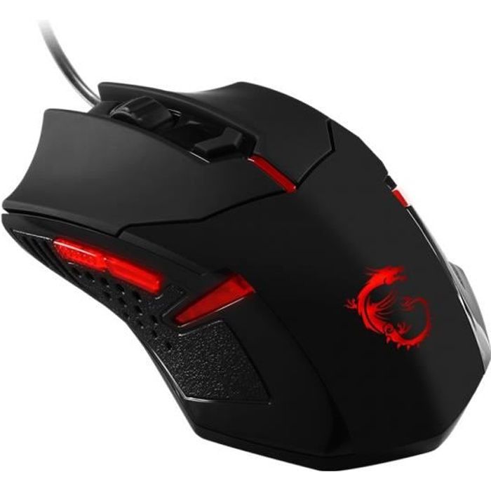 MSI Souris Gamer INTERCEPTOR DS B1 GAMING Filaire - Optique - 1600 dpi - 6 Boutons