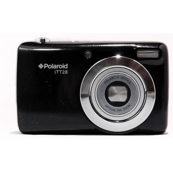 POLAROID ITT28-BLK Appareil Photo Compact 20 Mpx - Zoom Optique x20 - Ecran 3'' - Batterie Lithium - Noir
