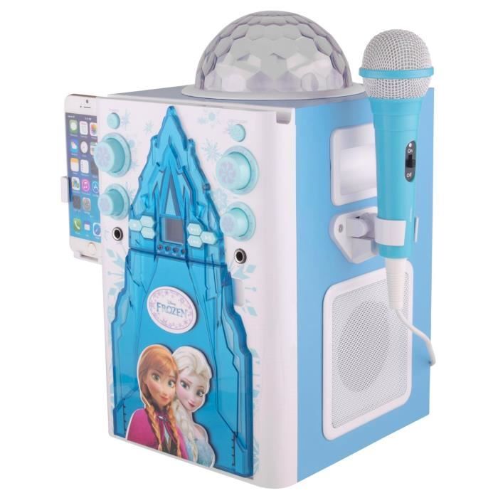 LA REINE DES NEIGES Karaoke enfant Boule a Facette Lecteur CD Micro