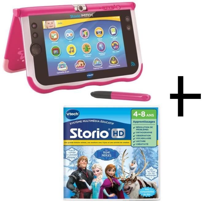 VTECH Pack2 Storio 7 + 1 jeu Reine des Neiges offert